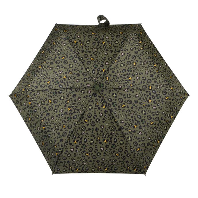 totes ECO-BRELLA®  Compact Flat Khaki Panther Print Umbrella (5 Section) Extra Image 2